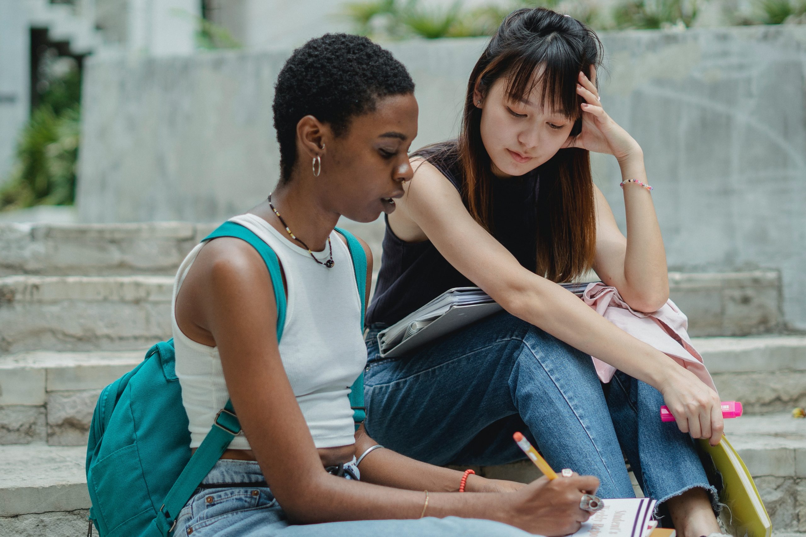 college students writing