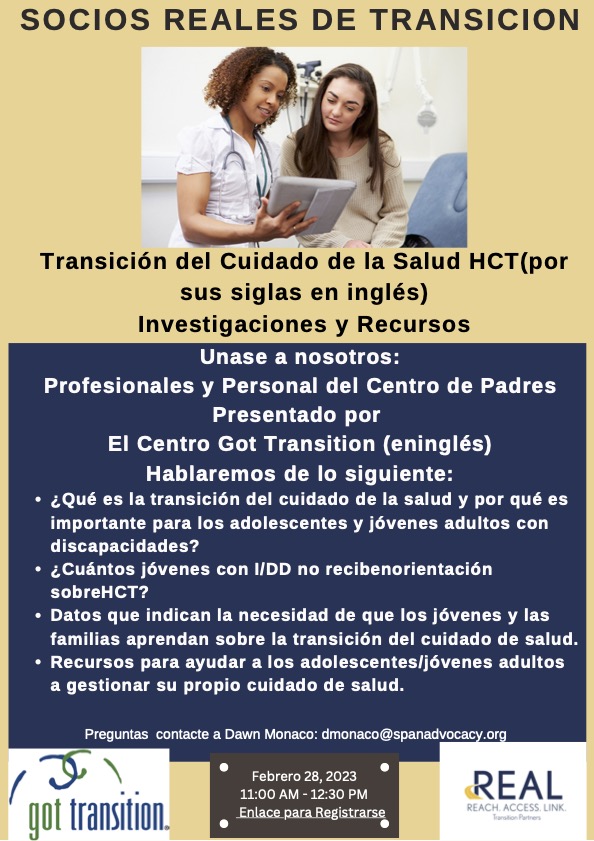 Spanish Understanding Healthcare Transition flyer